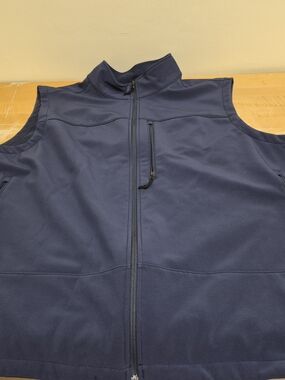 The North Face Navy Zip-Up Softshell Vest for Men